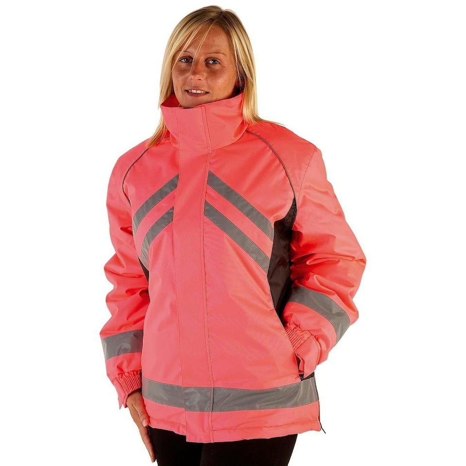 HyVIZ Adults Waterproof Riding Jacket - Pink/Black - M