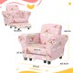 image 7 of AIYAPLAY Kids Sofa Set Toddler Armchair with Footrest, Children Chair, Pink