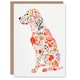 image 1 of Greeting Card Labrador Dog Lover Bright Floral Pattern Portrait