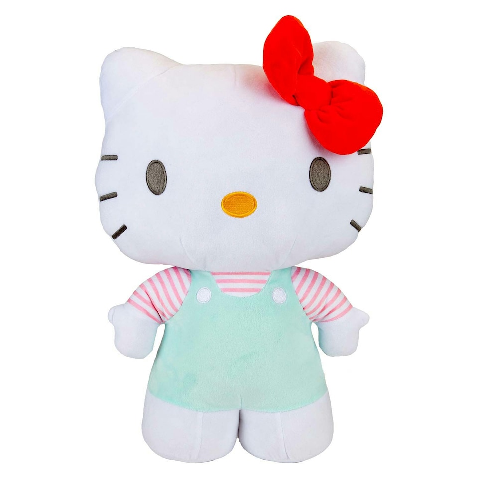 image 1 of Hello Kitty Soft Toy Large Plush Light Blue Cute Plush Huggable Cuddly 50cm Blue