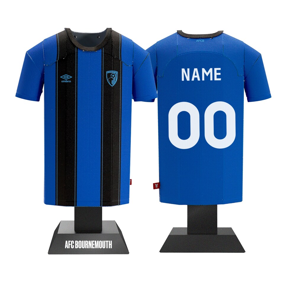 image 1 of RadStuff Alloy Metal Football Shirt - AFC Bournemouth Away Kit 2025/26