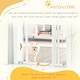 image 3 of PawHut 74-80cm Adjustable Metal Pet Gate Safety Barrier w/ Auto-Close Door White