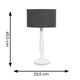 image 2 of ValueLights Victoria White Wood Traditional Stem Table Lamp with Charcoal Fabric Drum Shade