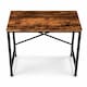 image 2 of 80cm Heavy Duty Industrial Writing Computer Desk Home Office Worktop Table | Brown