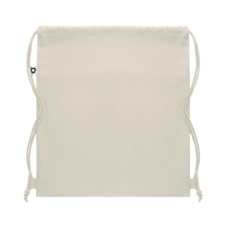 image 1 of MidOcean Panda Recycled Cotton Drawstring Bag - Beige - One Size Brown