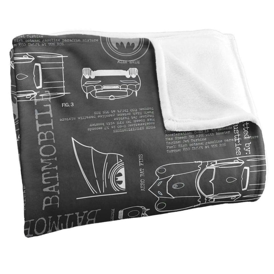 image 1 of Batman Wayne Industries Batmobile Blanket - Multicoloured - One Size