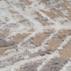 image 5 of KUKOON Greige Distressed Abstract Geometric Motif Area Rug 80cm x 150cm Cream