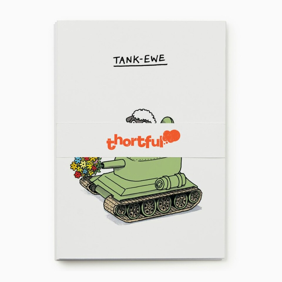 image 1 of Punny Thank You Card Pack - Pack of 8 (4 Designs)