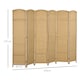 image 7 of HOMCOM 6 Panel Folding Room Divider, Privacy Screen, 240 x 170cm | Brown | Natural wood finish