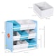 image 3 of ZONEKIZ Storage Unit w/ 9 Removable Storage Baskets for Nursery Playroom - Grey Blue