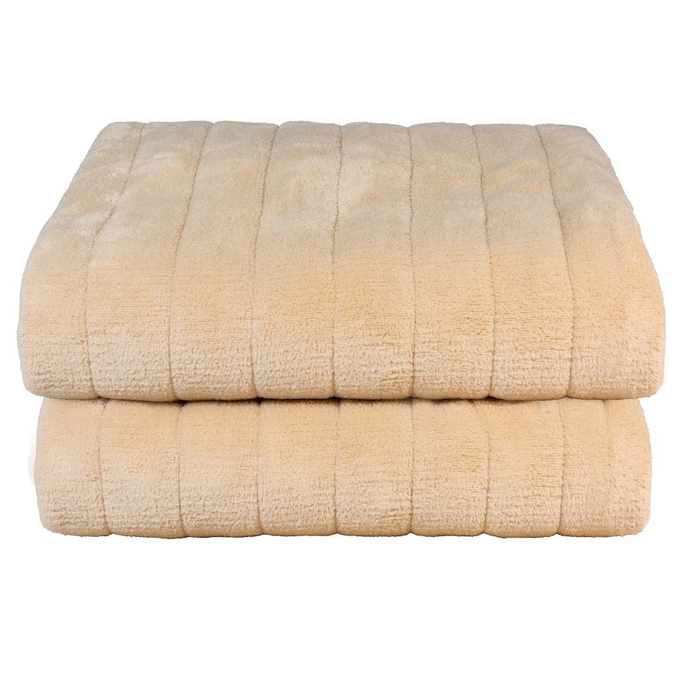 image 1 of Russell Hobbs RHHT1004BG Electric Blanket Beige Heated Throw Microfleece