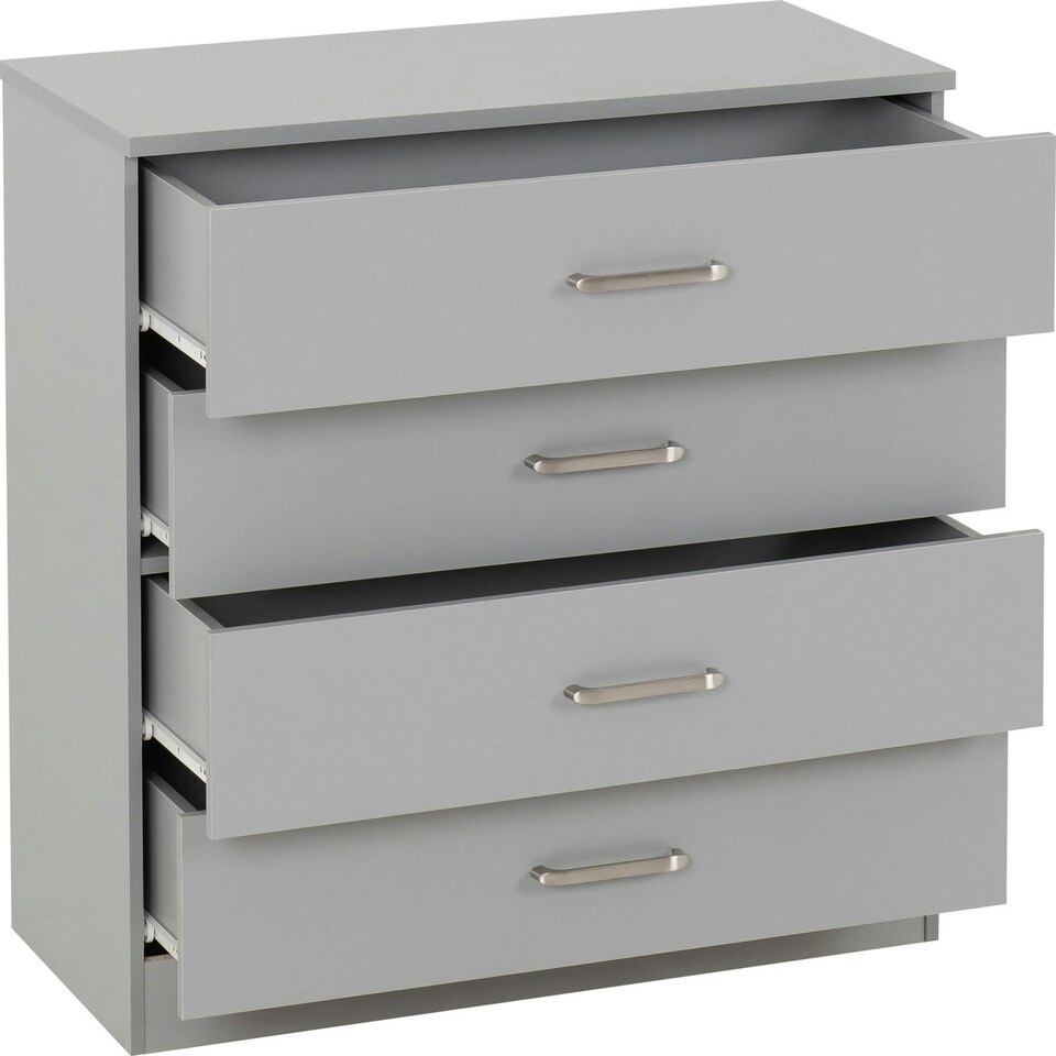 image 1 of Dakota 4 Drawer Chest Grey | Dark Grey