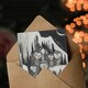 image 3 of Theo van Hoytema Art Card Six Owls on Snow Covered Tree