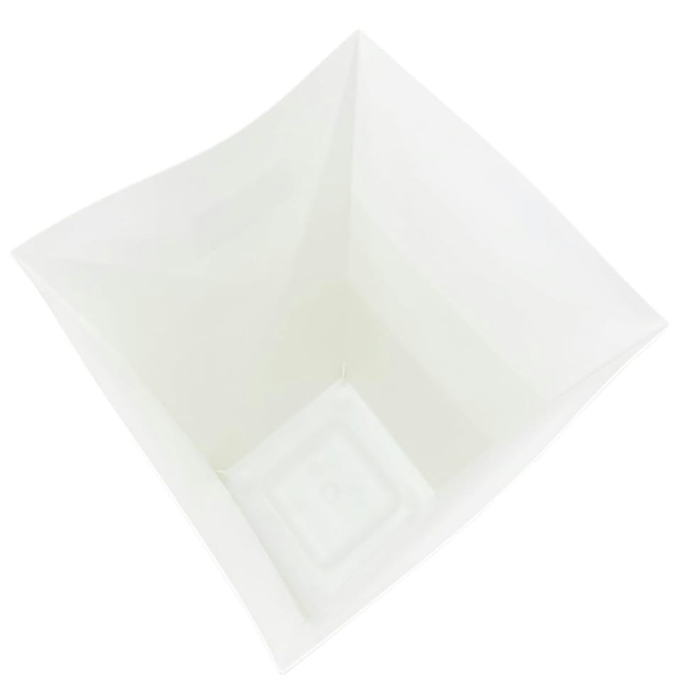 image 1 of 1 x White Shiny Gloss Contemporary Milano Flower Planter Ideal For Home & Garden Use White