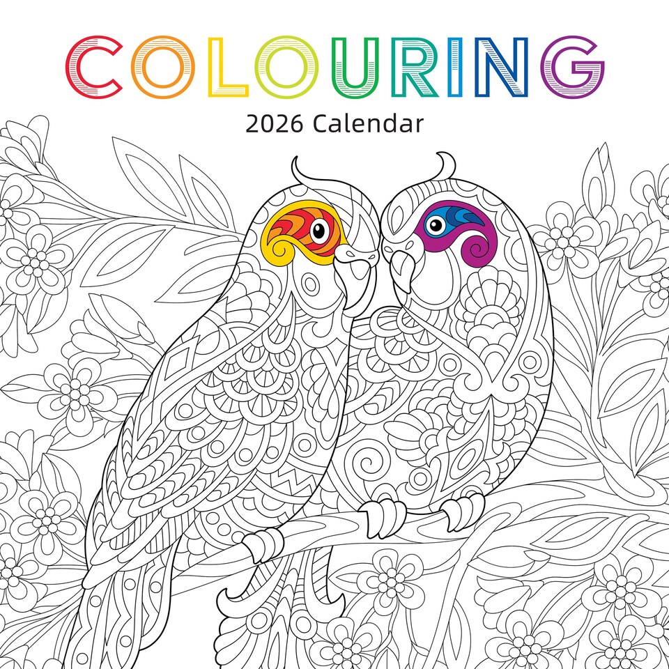 2026 Square Wall Calendar - Colouring