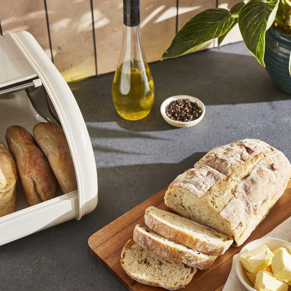 image 1 of Morphy Richards Compact Bread Bin Cream | Cream