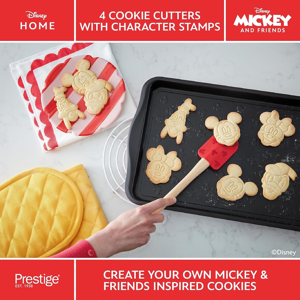 image 1 of Prestige X Disney Bake With Mickey Kitchen Utensils Set - Red