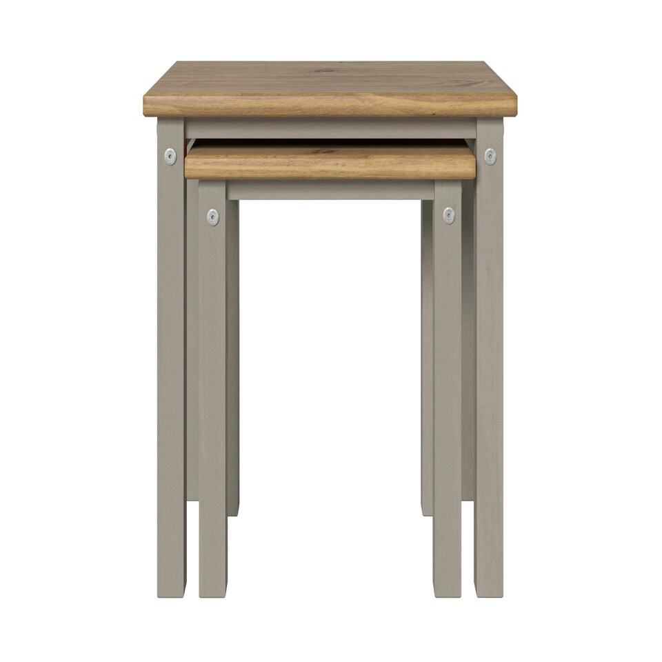 image 1 of Core Products Linea, Linea Nest Of 2 Tables H51.1cm x W53cm x D35cm Grey