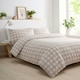 image 1 of Portfolio Home Gingham Check Bedding Duvet Cover Set With Pillow Cases Brown | King