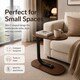 image 9 of MantraRaj Side Table for Sofa & Bed Small Snack Coffee Table Compact Couch Sofa Side Table Brown