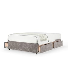 Signature Platinum 2000 Pocket Sprung Silver Chenille 4 Drawer Divan Set Small Double