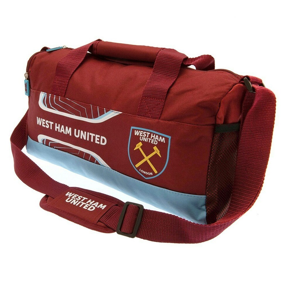 image 1 of West Ham United FC Flash Duffle Bag - Claret Red/Sky Blue/White - One Size