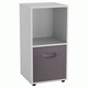 image 1 of 2-Cube Shelving Unit With Inserts White | White / Grey