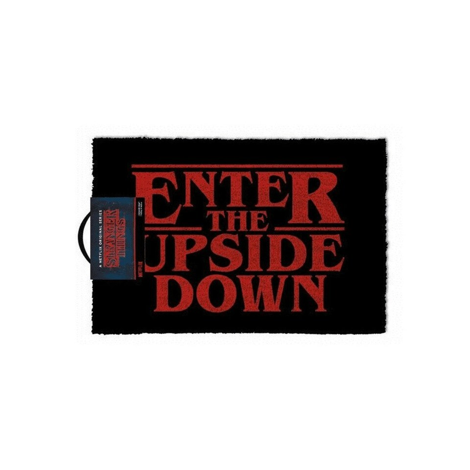 image 1 of Stranger Things Enter The Upside Down Door Mat - Black/Red - One Size