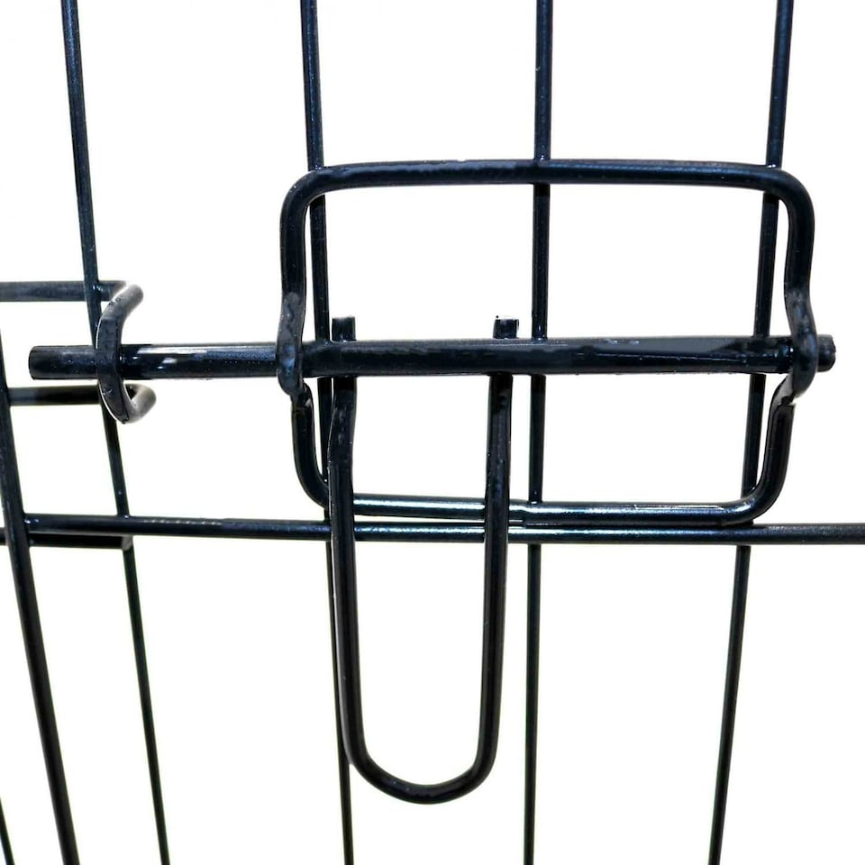 image 1 of Oypla 91cm Large Folding Pet Dog Rabbit Run Play Pen Cage Enclosure Fence Black