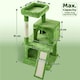 image 3 of Yaheetech 92 cm Cat Tower with Double Condos Green