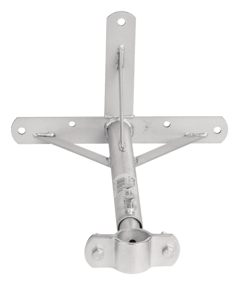 image 1 of Nedis Steel TV Aerial Mast Pole Wall Facia Loft Mount Adjustable 550mm 32-42mm