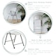 image 2 of Harbour Housewares Folding Trestle Chairs - White - Pack of 4