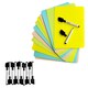 image 2 of Pack of 12 A5 Assorted Coloured Whiteboards with 12 White Board Marker Pens