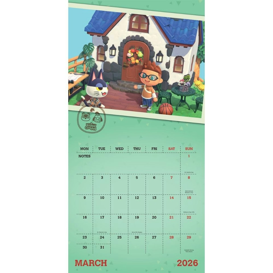 image 1 of ANIMAL CROSSING 2026 SQUARE CALENDAR