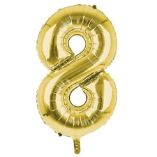Giant Foil Gold 8 Number Balloon