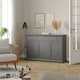image 8 of Paris Sideboard with 3 doors and 3 drawers in Matt Grey Grey