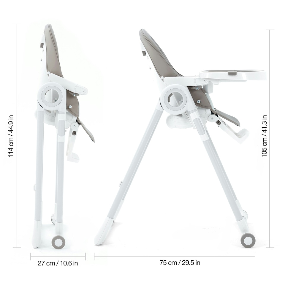 image 1 of Allis Baby Lola 2-in-1 Highchair Feeding Chair - Grey