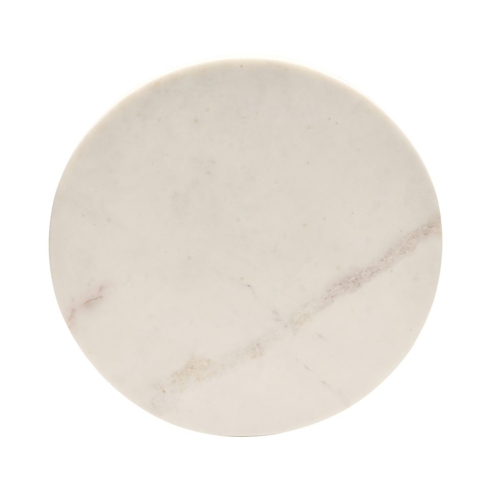 image 1 of Hestia Marble Round Chopping Board White