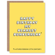 My Dearest Dunderhead Fun Joke Humour Funny Birthday Card