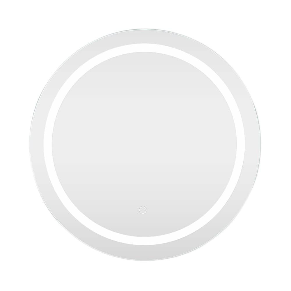 ValueLights Mirror IP44 Bathroom Round Demister Touch Control LED Strip 60cm Mirror Light | Silver