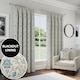image 1 of Enhanced Living Blue Floral, 100% Blackout, Thermal Curtains with Tape Top Header (PAIR) - 65 x 90 inch (165 x 229cm)
