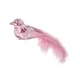image 1 of Decorative Dusky Pink Velvet Bird With Clip - 30cm