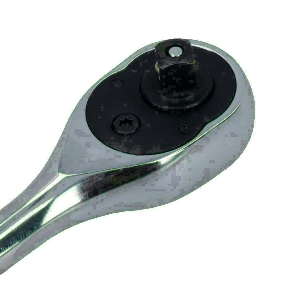 image 1 of 1/4in Drive Straight Headed Ratchet 90 Teeth Quick Release With Rubber Grip