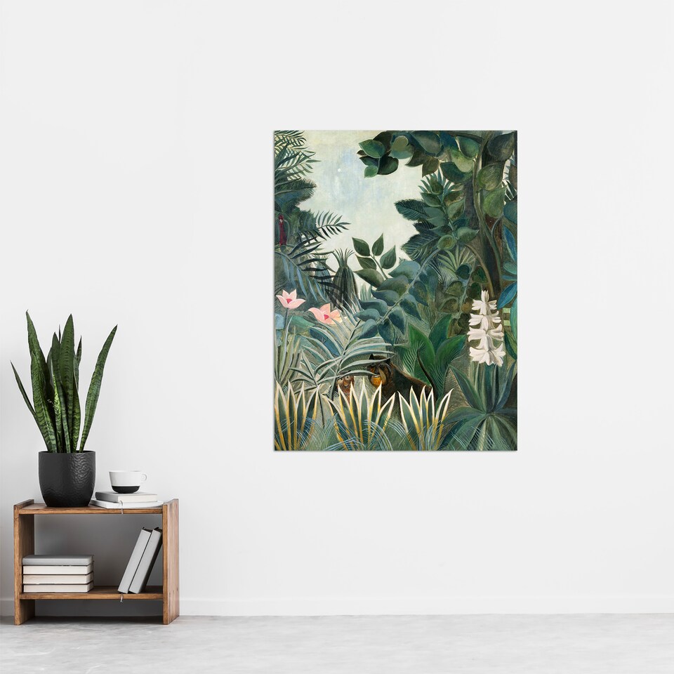 image 1 of The Dream Equatorial Jungle Rousseau Vintage Huge Wall Art Poster Print 24X32"