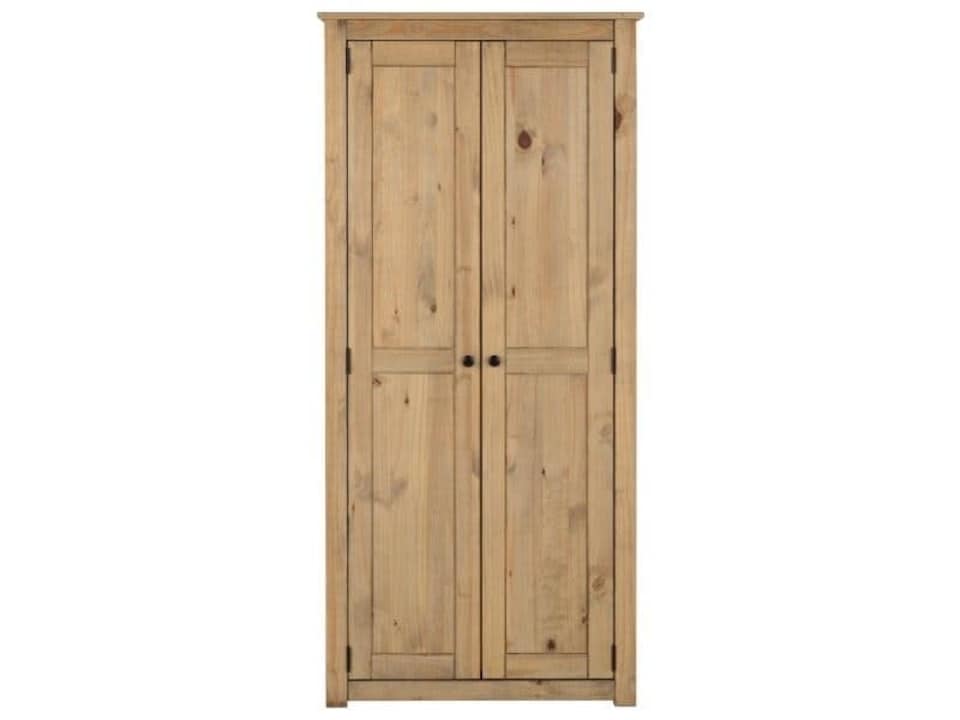 image 1 of Panama 2 Door Wardrobe - L50 x W80 x H175 cm - Natural Wax | Brown | Natural Wax