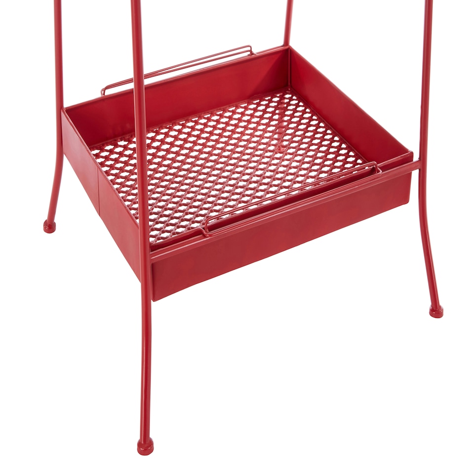 image 1 of Lexa Red Metal Storage Rack Red