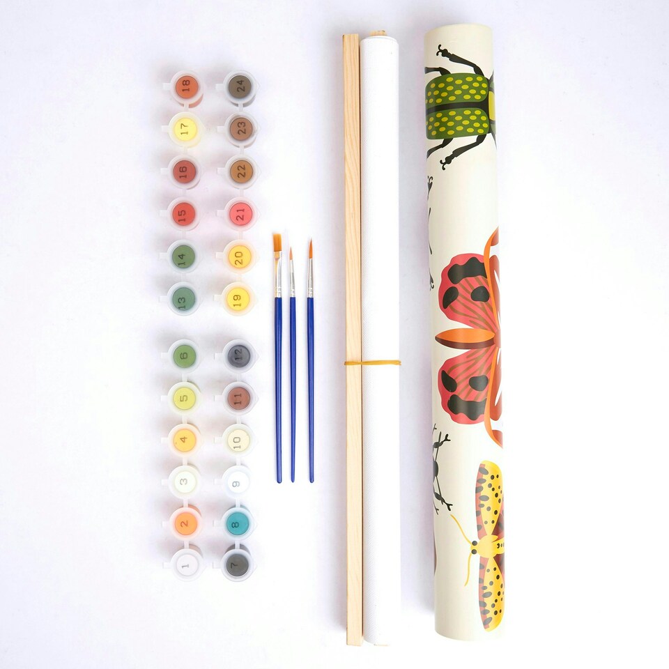 image 1 of RHS Paint by Numbers Kit, Bug Study, Multicoloured, 400 x 500mm