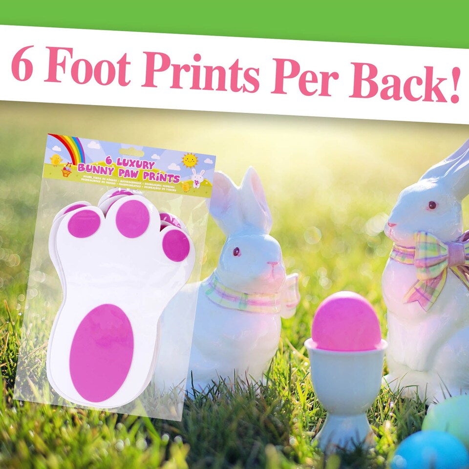 image 1 of PMS Luxury Bunny Paw Prints Easter Hunt Activity, 6 Pack