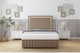 image 1 of Sloomy Boston Gold Mink Plush Divan Bed With Mattress 2 Drawers Left Side With 54" Floor Standing Headboard & 12" Matching Footboard 4'6 Double | Brown | Mink | Double | 1