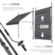 image 3 of Awning with hand crank - pressure fitted , height adjustable Black | Grey | 180 x 150 cm